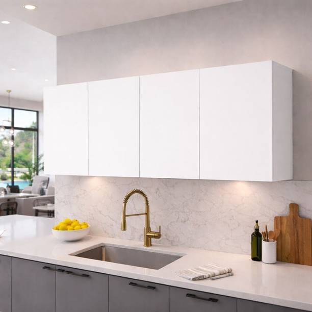 Spyder Craft 4 Door Wall Mounted Kitchen Cabinet | Storage Cupboard & Crockery Unit Engineered Wood Kitchen Cabinet