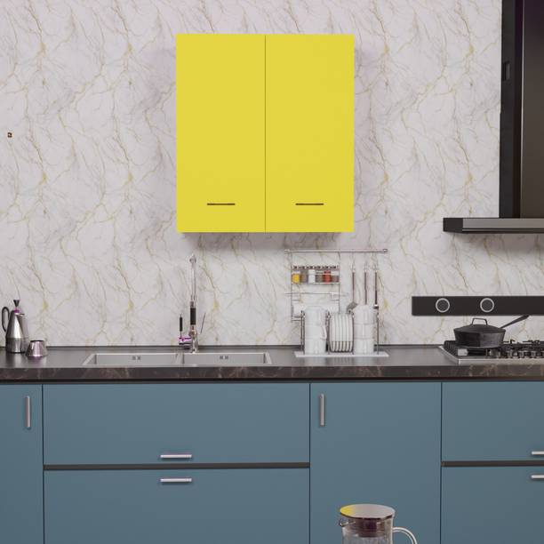 FunTree 2 Door Multipurpose Wall Mount Cabinet with Adjustable Shelf for Kitchen Office Engineered Wood Kitchen Cabinet