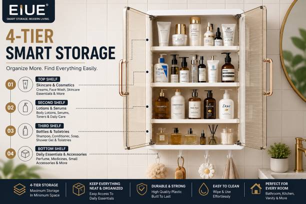 EIUE Plastic Kitchen Cabinet