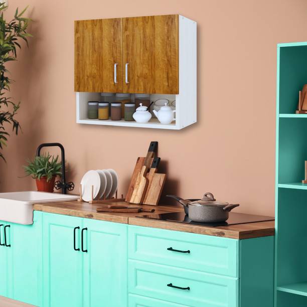 SPECIALITY PANELS 2 Doors Modular Wall Cabinet with Organizer Shelf & Termites Resistance Engineered Wood Kitchen Cabinet