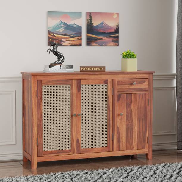 WOODTREND Wooden Kitchen Crockery Cabinet, Kitchen Storage Cabinet Racks, Home Furniture, Solid Wood Kitchen Cabinet
