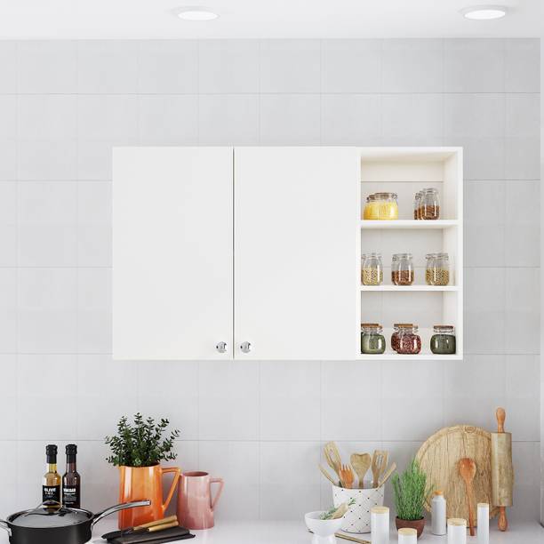 FURNEASER Lismore Wall Mount Wooden Kitchen Cabinet Rack with Door Engineered Wood Kitchen Cabinet
