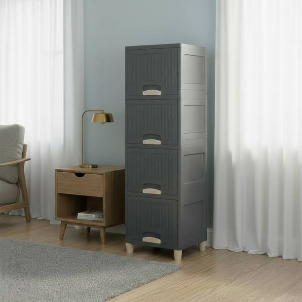 GROTHEORY Smart Multi-Layer Storage Cabinet for Kitchen Uses Plastic Kitchen Cabinet