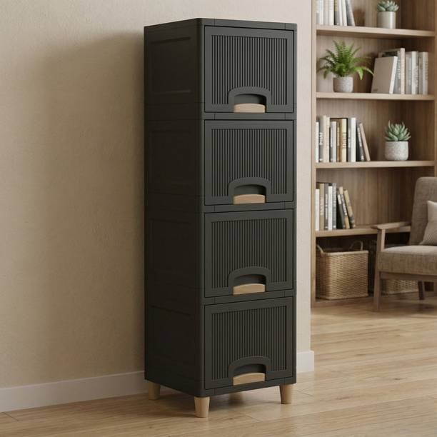 Viseman multi layer Cabinet with Anti-Tilt Stable Base Plastic Kitchen Cabinet