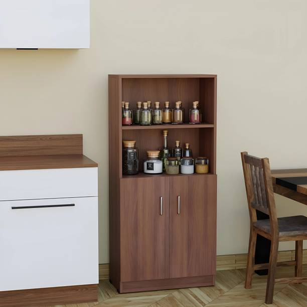 Floresta Wud Engineered Wood Multipurpose Kitchen Cabinet/Sideboard Cabinet/Wine Rack Storage Engineered Wood Kitchen Cabinet