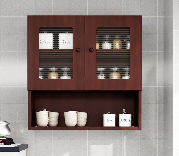 CuteKitchen CK LN 00129 Mahogany Hams Engineered Wood Kitchen Cabinet