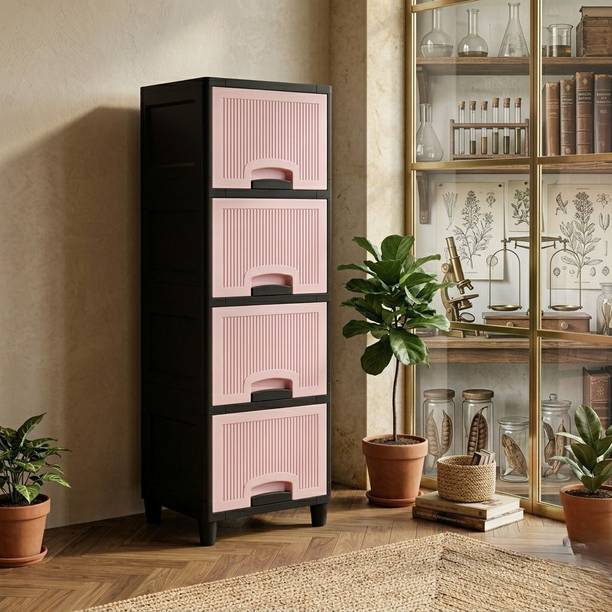 MAXTID 6 Layer White Space Saving Cabinet Plastic Kitchen Cabinet