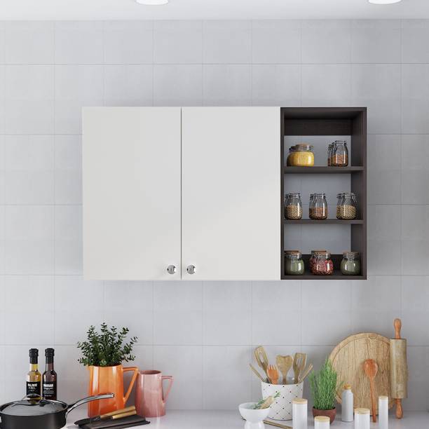 FURNEASER Lismore Wall Mount Wooden Kitchen Cabinet Rack with Door Engineered Wood Kitchen Cabinet