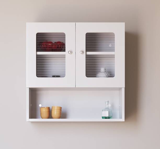 CuteKitchen CK KC 229 White Engineered Wood Crockery Cabinet