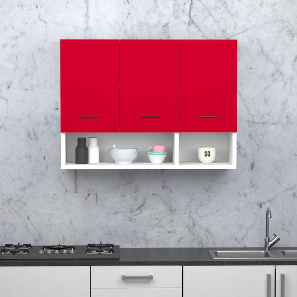 Divysa 3 Door Multipurpose Wall Mount Cabinet with Adjustable Shelf for Home & Kitchen Engineered Wood Kitchen Cabinet