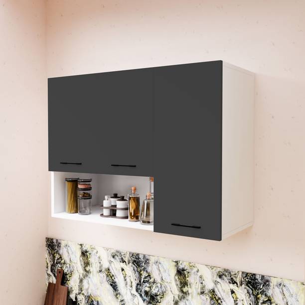 Divysa 3 Door Multipurpose Wall Mount Cabinet with Adjustable Shelf for Home & Kitchen Engineered Wood Kitchen Cabinet