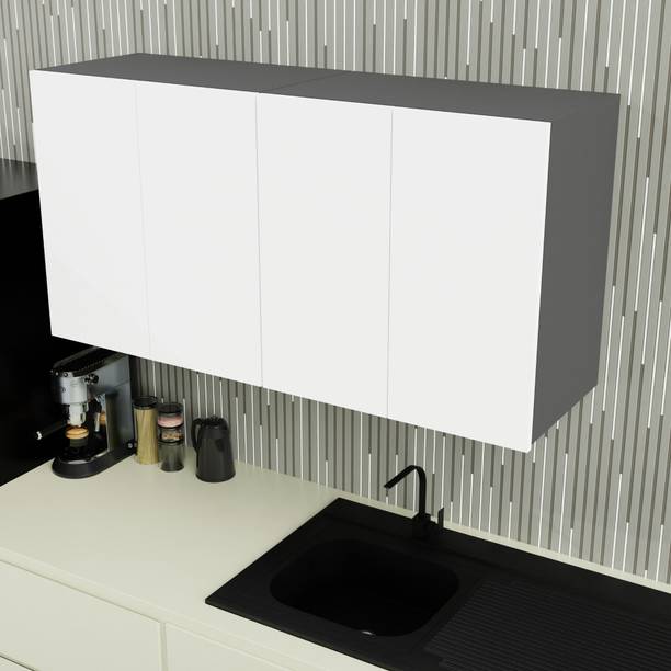 Ansicraft 4 Door Wall Mounted Kitchen Cabinet | Storage Cupboard & Crockery Unit Engineered Wood Kitchen Cabinet