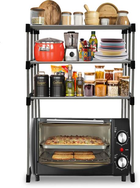 POWEREST Microwave Stand Metal Kitchen Cabinet
