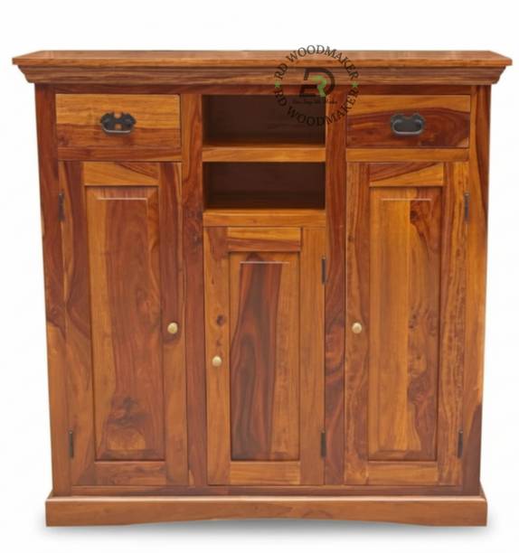 RD WOODMAKER Solid Wood Crockery Cabinet