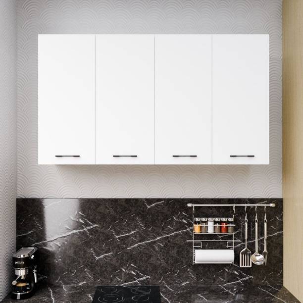 FunTree 4 Door Multipurpose Wall Mount Cabinet with Adjustable Shelf for Home & Kitchen Engineered Wood Kitchen Cabinet