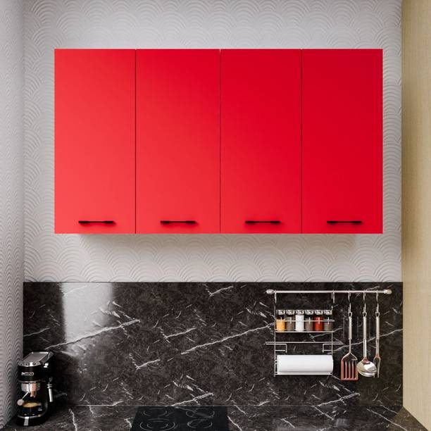 Divysa 4 Door Multipurpose Wall Mount Cabinet with Adjustable Shelf for Home & Kitchen Engineered Wood Kitchen Cabinet