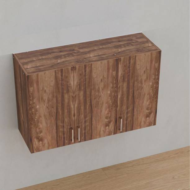 SPECIALITY PANELS Space-Saving Wall Hanging 3 Doors Cupboard Organizer with 3 Shelves,French Cleat Engineered Wood Kitchen Cabinet