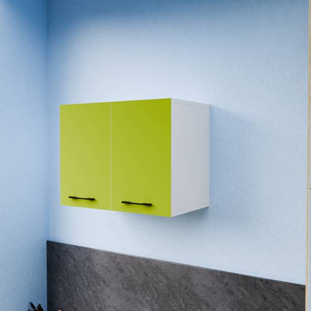 Divysa 2 Door Multipurpose Wall Mount Cabinet with Adjustable Shelf for Kitchen Office Engineered Wood Kitchen Cabinet