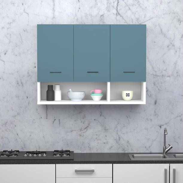 FunTree 3 Door Multipurpose Wall Mount Cabinet with Adjustable Shelf for Home & Kitchen Engineered Wood Kitchen Cabinet