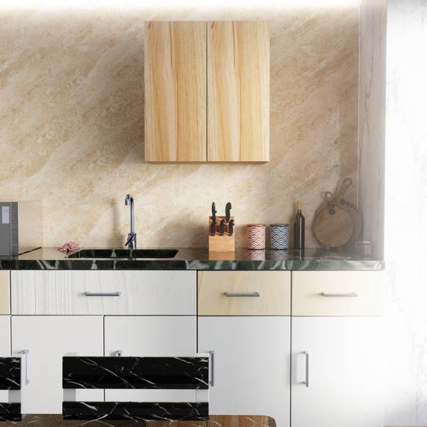 Divysa Modern 2 Door Wall Cabinet for Home & Kitchen Storage with Inner Shelf Engineered Wood Kitchen Cabinet