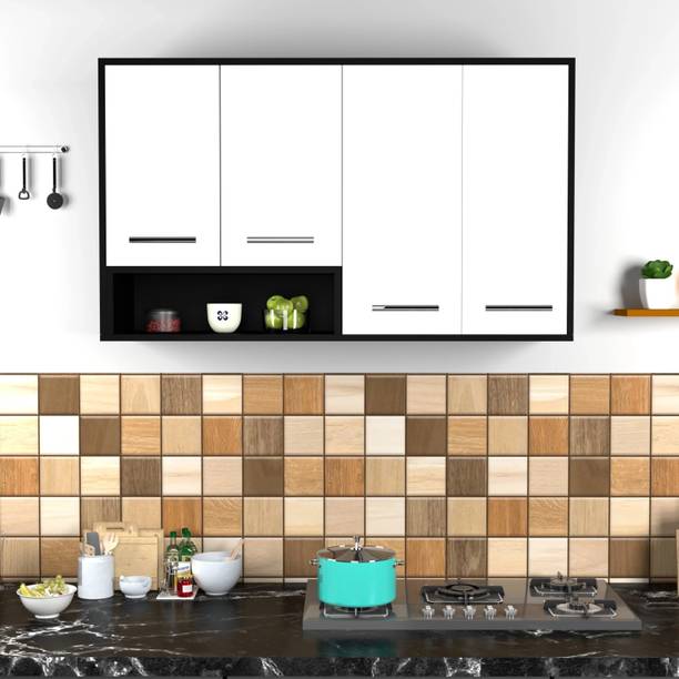 FunTree 4 Door Wall Mounted Kitchen Cabinet with Shelf for Home Kitchen | Office Engineered Wood Kitchen Cabinet