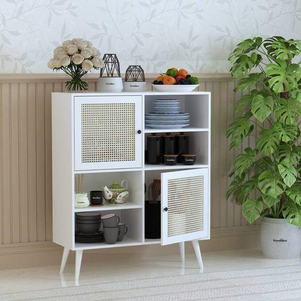WOODUKOO Solstice Kitchen Storage Cabinet Solid Wood Crockery Cabinet
