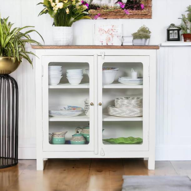 kraft bazaar Solid Wood Crockery Cabinet