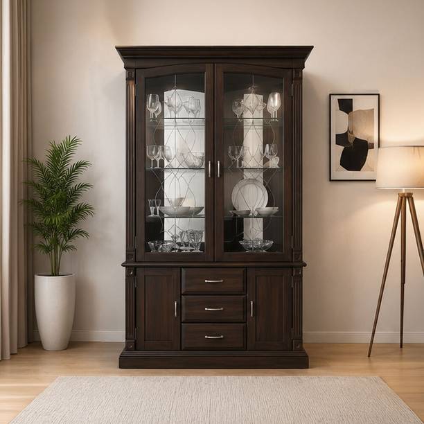 KSHOMSETOREE Engineered Wood Crockery Cabinet