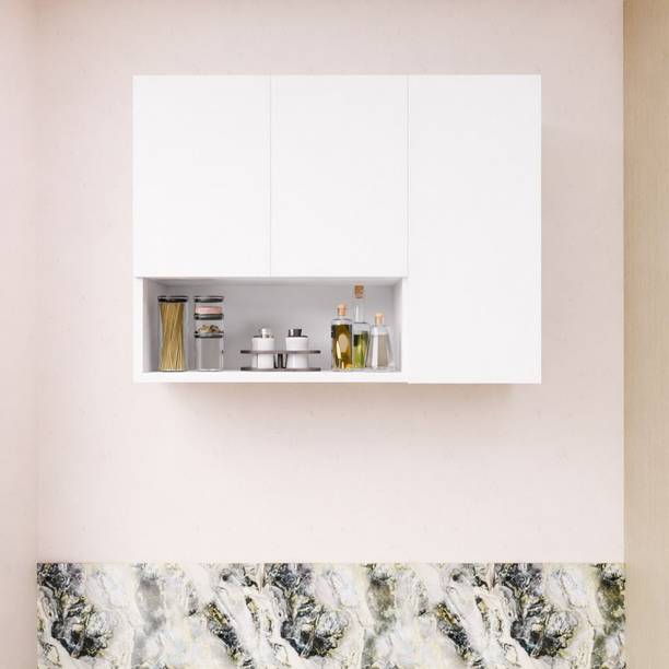 Divysa 3 Door Kitchen Wall Cabinet | Modular Wall Mounted Storage Cupboard with Shelves Engineered Wood Kitchen Cabinet