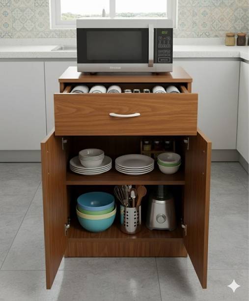 Home Full Engineered Wood Crockery Cabinet