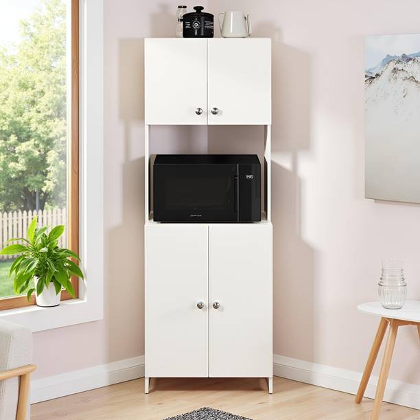 FURNEASER Geepex Modular Kitchen Storage Cabinet for Microwave, Pantry Cupboard, Engineered Wood Kitchen Cabinet