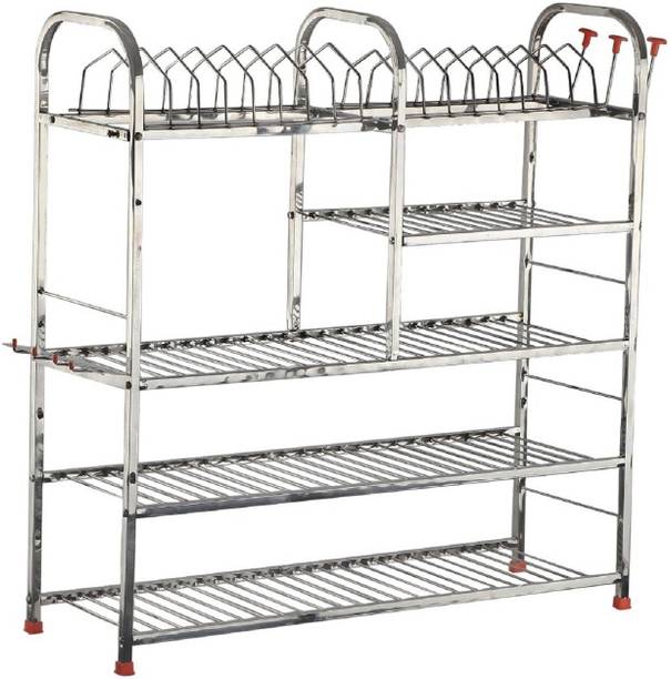 IRONTECH 5 Shelf Modular Kitchen Utensils Rack 30 L x 30H inch Storage Basket Metal Kitchen Cabinet