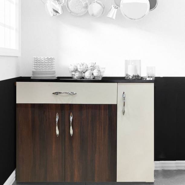 SPECIALITY PANELS 3 Door with Drawer Storage Unit with Termite Resistance Free Installation Engineered Wood Kitchen Cabinet