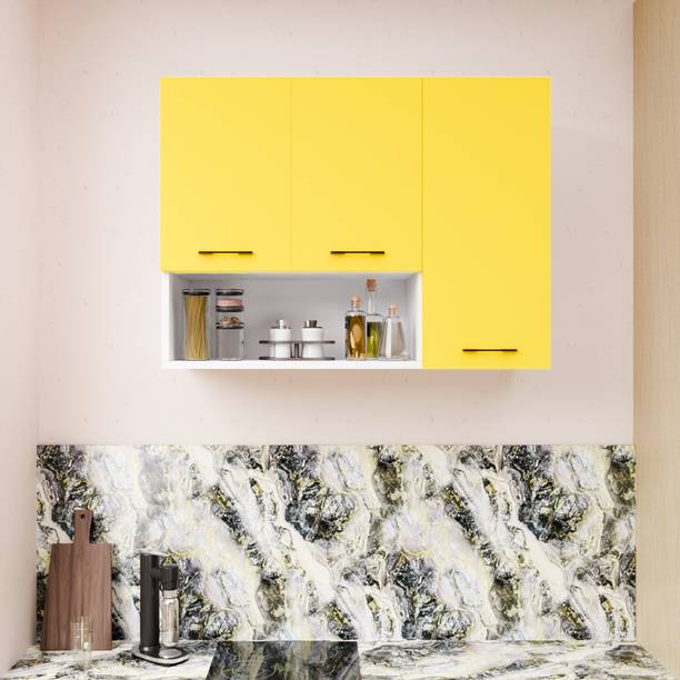 Divysa 3 Door Multipurpose Wall Mount Cabinet with Adjustable Shelf for Home & Kitchen Engineered Wood Kitchen Cabinet