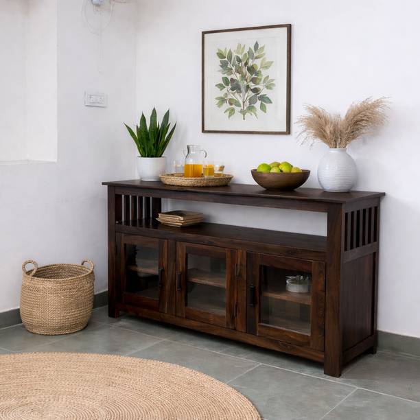 Angel Furniture Three Door Solid Wood Crockery Cabinet