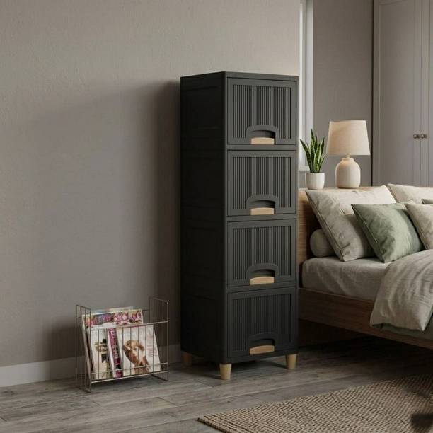 GROTHEORY Multi-Layer Household Storage Cabinet for Kitchen & Utility Plastic Kitchen Cabinet