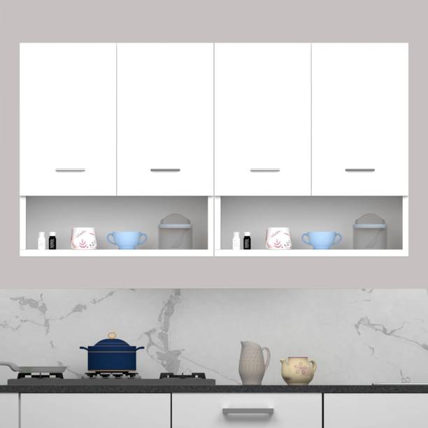 Divysa Kitchen 1 Bar Cabinet with 4 doors Engineered Wood Kitchen Cabinet