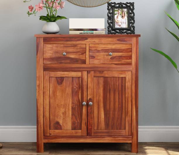 kusum handicrafts Sheesham Wood Cabinet with Multiple Storage Free Standing Sideboard Engineered Wood Kitchen Cabinet