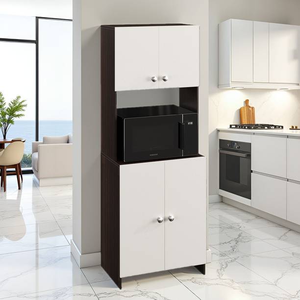 FURNEASER Geepex Modular Kitchen Storage Cabinet for Microwave, Pantry Cupboard, Engineered Wood Kitchen Cabinet