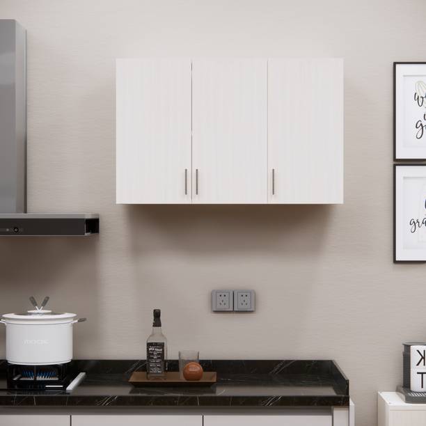 SPECIALITY PANELS 3 Doors Modular Wall Cabinet with 10 years guarantee against Borer & Termites Engineered Wood Kitchen Cabinet