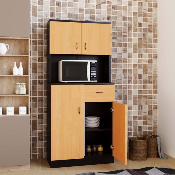 Home Full Jupiter Kitchen Cabinet Wenge with Beach Engineered Wood Kitchen Cabinet