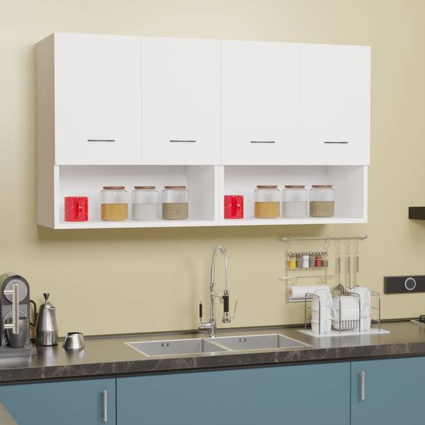 Divysa 4 Door Multipurpose Wall Mounted Cabinet | Wood Cabinet | Engineered Wood Kitchen Cabinet
