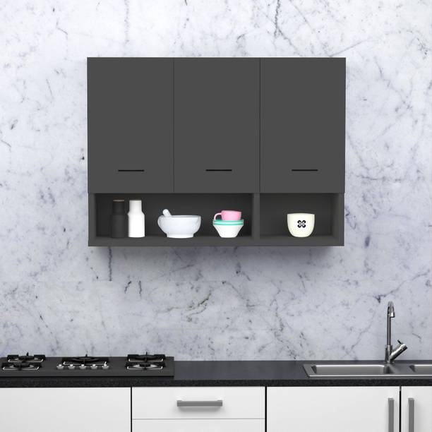 Divysa 3 Door Multipurpose Wall Mount Cabinet with Adjustable Shelf for Home & Kitchen Engineered Wood Kitchen Cabinet