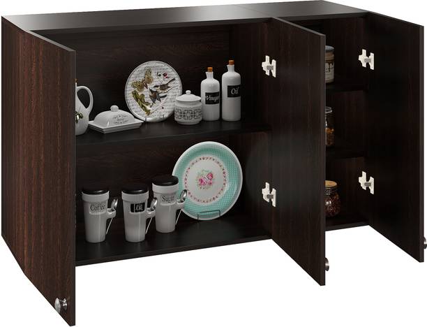 WOODWIDER Olender Wall Mount / Hanging Crockery Cabinet Rack, Engineered Wood Kitchen Cabinet