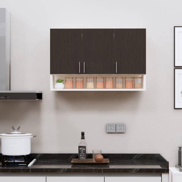 SPECIALITY PANELS Space-Saving Wall Hanging 3 Doors Cupboard Organizer with 3 Shelves,French Cleat Engineered Wood Kitchen Cabinet