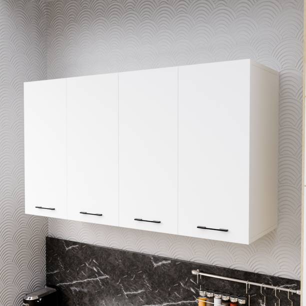 Divysa 4 Door Multipurpose Wall Mount Cabinet with Adjustable Shelf for Home & Kitchen Engineered Wood Kitchen Cabinet