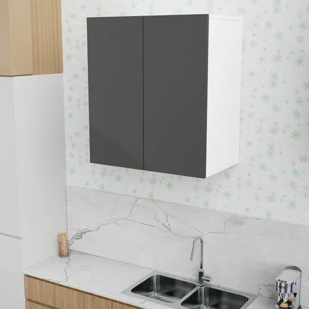 Flipkart Perfect Homes Compact 2-Door Wall Mounted Home & Kitchen Storage Cabinet with Shelf Engineered Wood Kitchen Cabinet