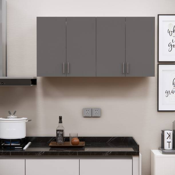 SPECIALITY PANELS 4 Doors Modular Wall Cabinet with Termites Resistance, French cleat Engineered Wood Kitchen Cabinet