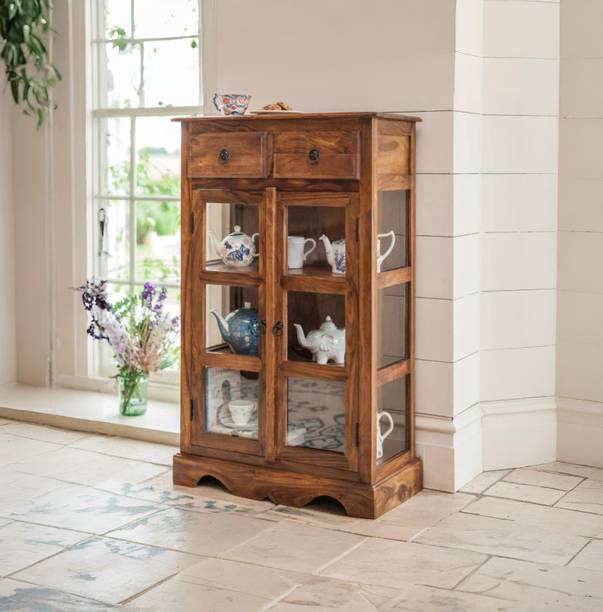 Angel Furniture Sheesham Wood Solid Wood Crockery Cabinet