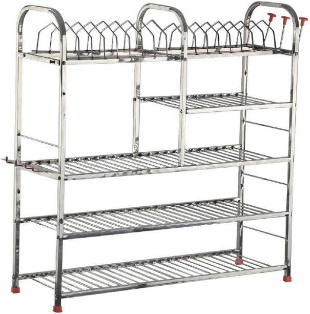 IRONTECH 5 Shelf Modular Kitchen Utensils Rack 30 L x 30H inch Storage Basket Metal Kitchen Cabinet